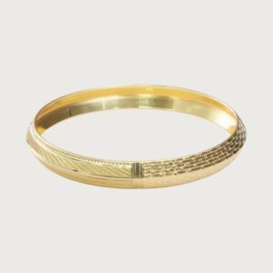 Dual Textured Gold Kada Bracelet