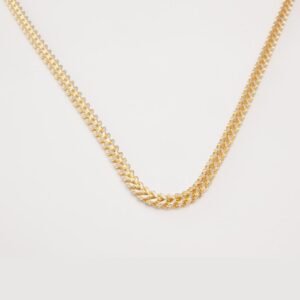 Braided Link Gold Chain Necklace
