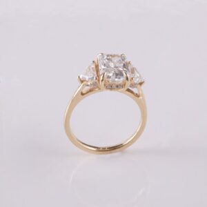 Three-Stone Radiant-Cut Diamond Engagement Ring