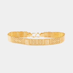 22K Gold Textured Link Bracelet
