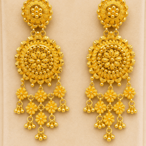 22k Flower Design Earrings