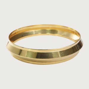 Polished Faceted Gold Kada Bracelet